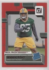 2022 Panini Donruss Rated Rookie Press Proof Red Devonte Wyatt #360 2qw