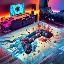 DEALZOOM Gaming Rug RGB LED Light 35 inches x 60 inches, Waveburst Controller