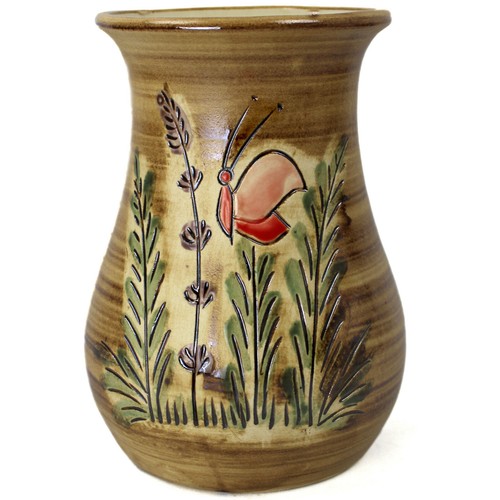 Blumenvase 20cm Blumen Vase Blumengefäß Tischvase Deko Gefäß handbemalte Keramik - Bild 1 von 4