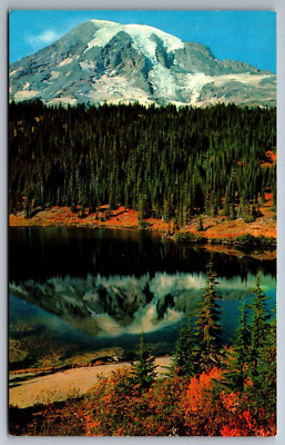 Postcard View Reflection Lake & Mount Rainier Washington   G 10