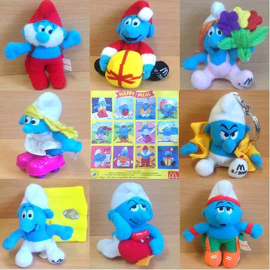 The Smurfs - McDonald's Plush (2000) - Papa Smurf