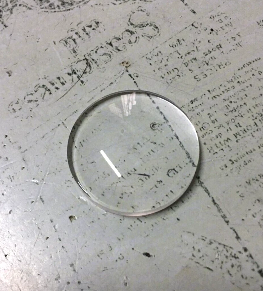 X5 Vetri Orologi Bombato Cristallo Minerale Fondo Piatto Spessore 5mm Diam. 25mm - Immagine 2 di 4