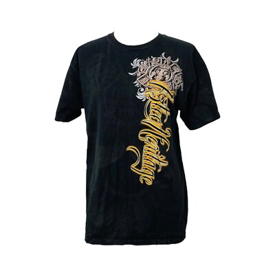 AlStyle Aztec Heritage Shirt Mens Medium Black Crewneck Short Sleeve