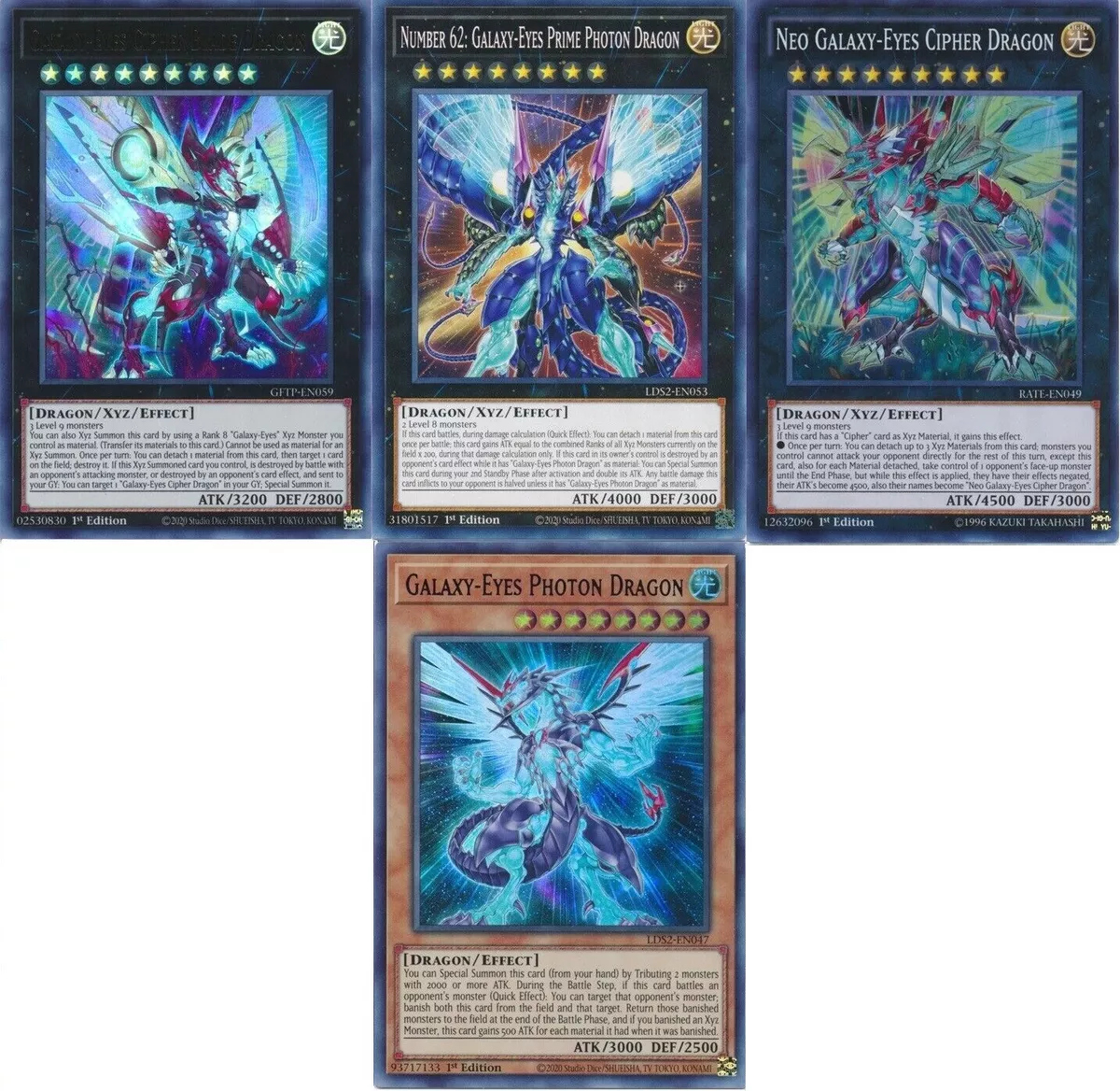 Yugioh Card Deck Cipher Kite Tenjo Cipher Neo Galaxy-eyes Photon