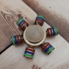 Solid Brass 6 points Stress Reliever Fidget Spinner Multicolor