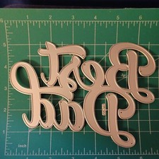 Universal Thin Metal Die Cut Tool XL Father's Day Best Dad script sign card pict