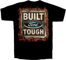 Ford Mens Trucks Built Ford Tough Screen Print Cotton Tee Shirt