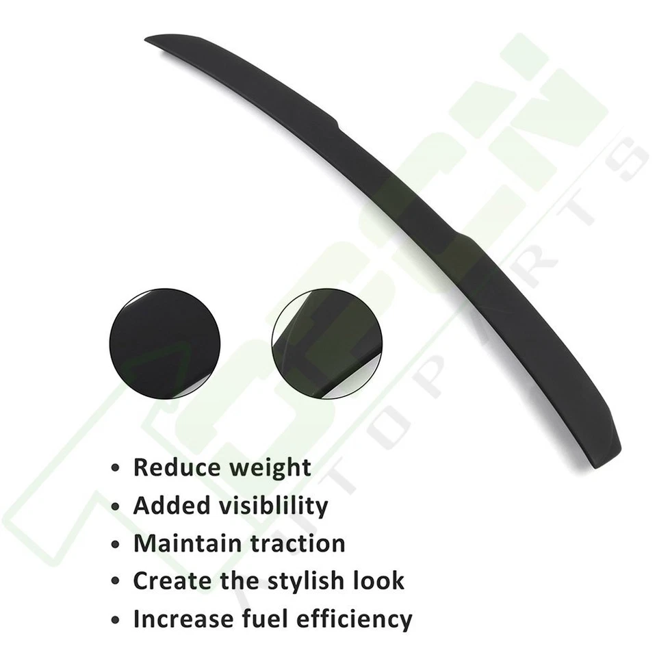 Se adapta a BMW 530xi 550i M5 2006 estilo negro techo trasero alerón Foto 3 de 4