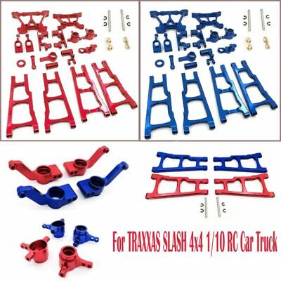 Aluminum Upgrade parts Kit fit For TRAXXAS SLASH 4x4 1/10 RC Car Truck Silver