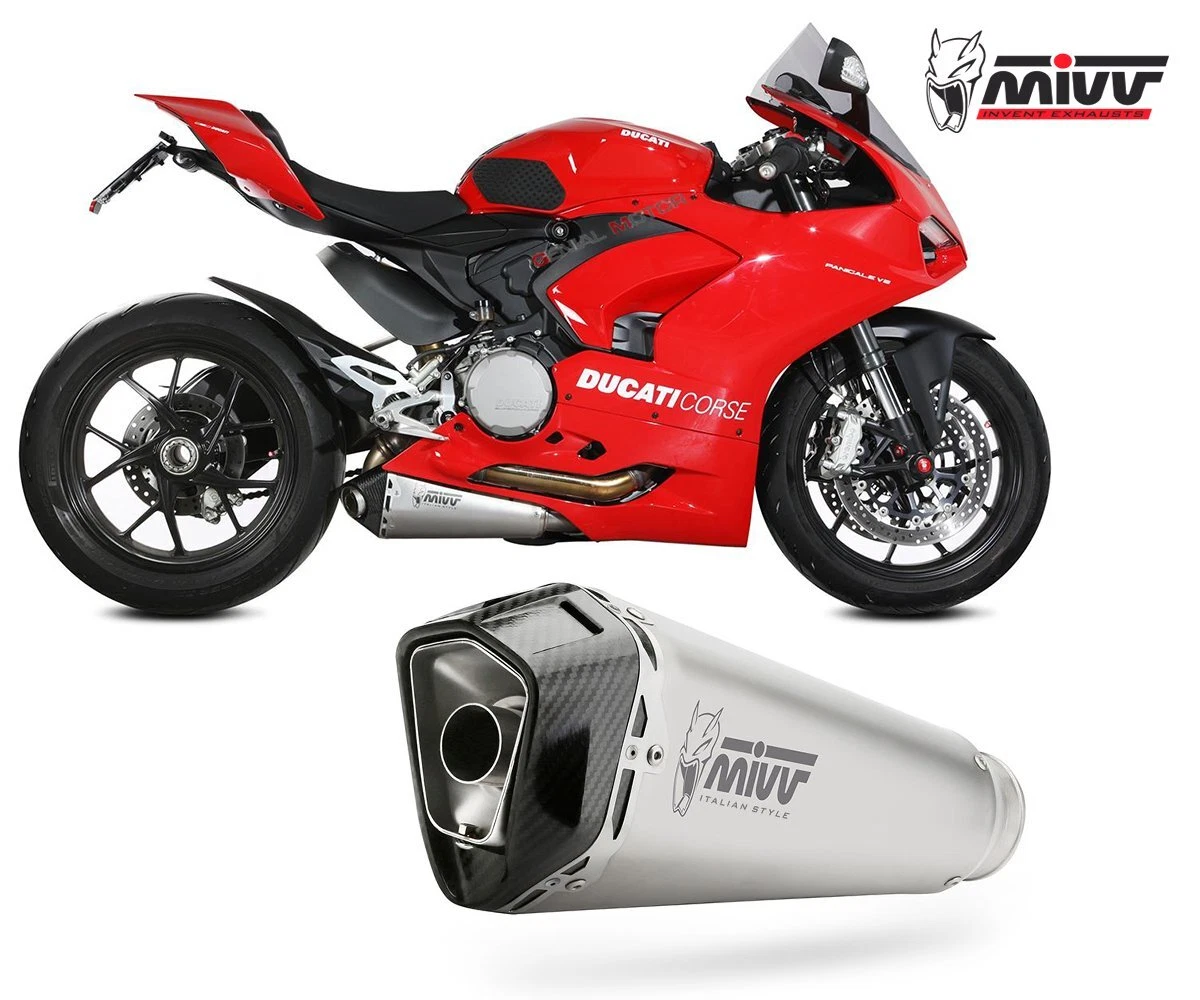 Mivv Muffler slip on exhaust DELTA RACE Inox for DUCATI PANIGALE V2 2020 2023