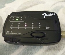 Tuner Fender AT-3 automatic electric Guitar Bass battery powered portable