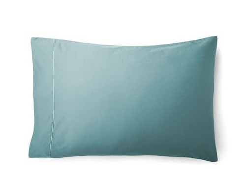 Hotel Style 600 Thread Count Teal Solid Cotton Pillowcase, King (2 Count) New - Picture 4 of 6