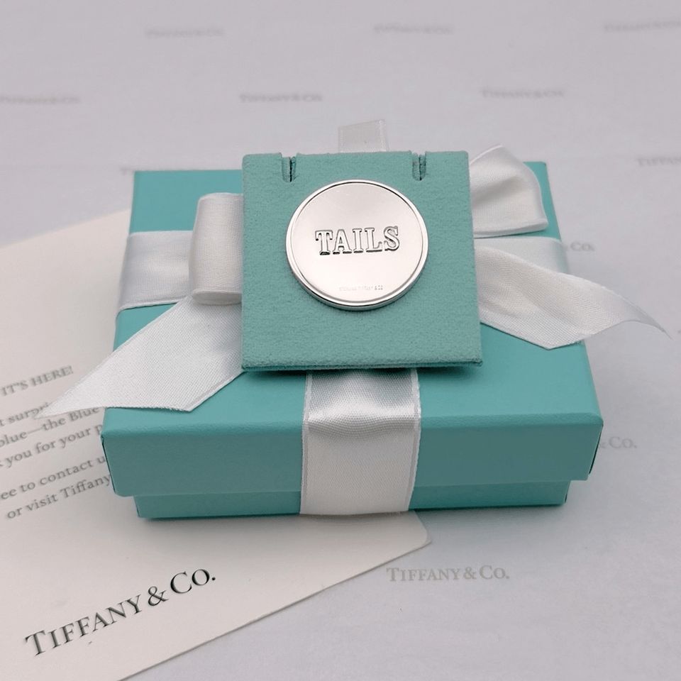 Tiffany & Co. Heads and Tails Coin Sterling Silver 925 Rare Collectible