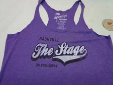 The Stage on Broadway Nashville   Women's   Purple Tank Top Sleeveless Shirt XL 