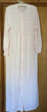 Vintage Gossard Artemis Robe Pink Nylon Button Front 60s Size XL