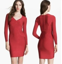 Ted Baker Womens Red Aspin Celebrity Bandage Bodycon Dress Sexy Size 0