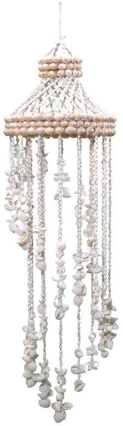 Spiral Rose Clam Shell Lightless Chandelier 8x30"