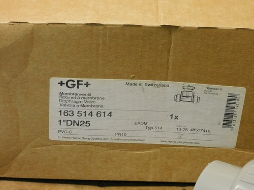GEORGE FISCHER +GF+ 161514614 DIAPHRAGM VALVE 1" GLUE IN SOCKET DN25 161-514-614 - Picture 2 of 5
