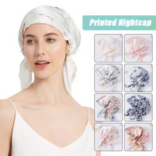 Women Pure Mulberry Silk Sleeping Cap Night Cap Soft Hair Wrap Bonnet Hair Care