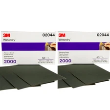 3M 2044 Wetordry Abrasive Sandpaper Sheet 02044 Paint Repair Buff (2 SLEEVES)💥