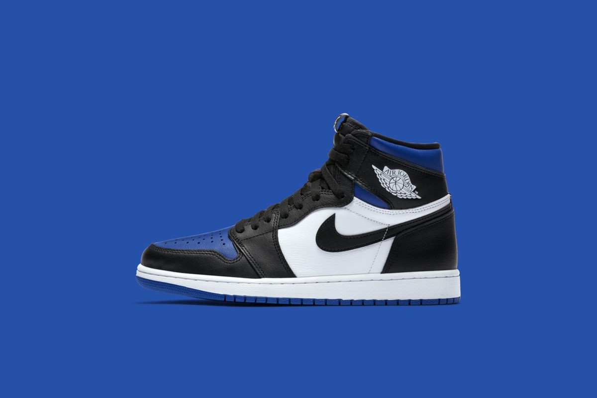 Nike air jordan 1 high OG Blue toe size 7Y | eBay