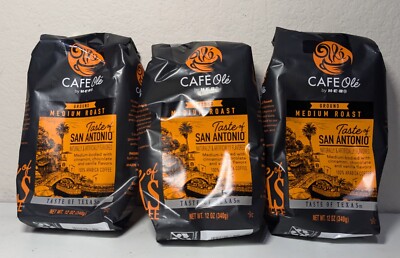 HEB Cafe Ole Taste of San Antonio Ground Coffee 12oz (Pack of 3)