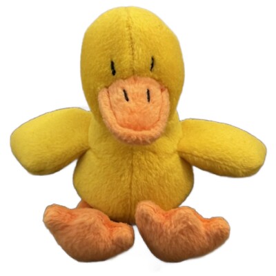 Vintage Baby Gap Yellow Orange Lucky the Duck Beanbag Plush Toy No Sound