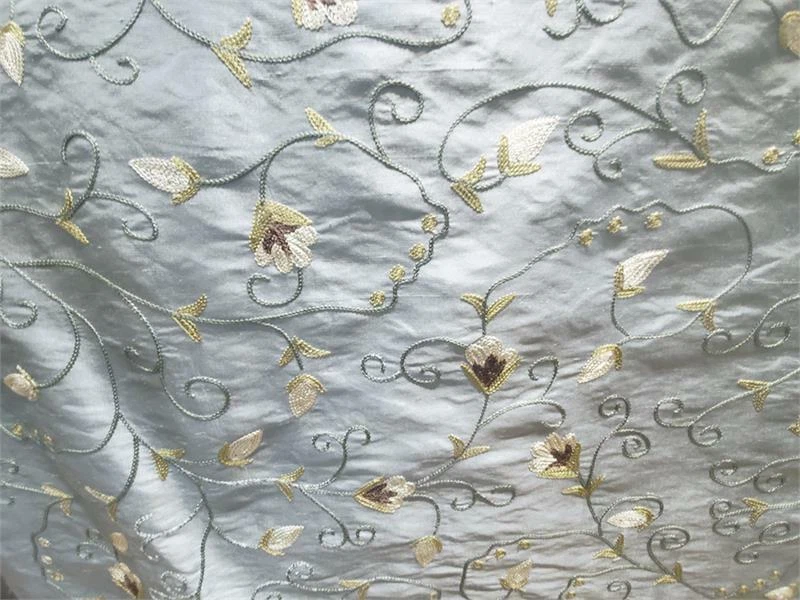 Embroidered Dupioni Silk MED-056/9 Fabric main image 1