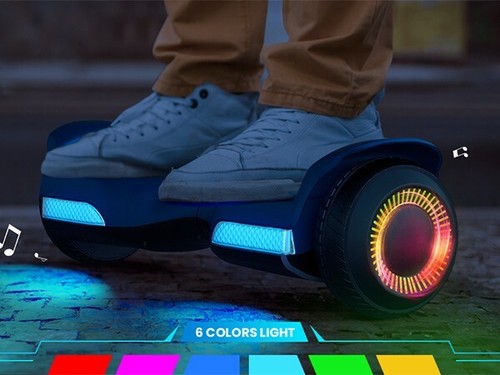 Giroscopio Hoverboard Scooter Autoequilibrado con Altavoz Bluetooth y Luces LED-Negro - Imagen 21 de 22