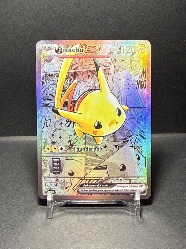 Pokemon Manga Fan Art Pikachu trading card