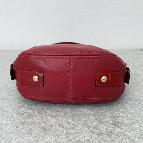 COACH Vintage Zoe Hobo Bag Shoulder Bag Hand Bag Leather Red x Gold Hardware - Picture 20 of 24