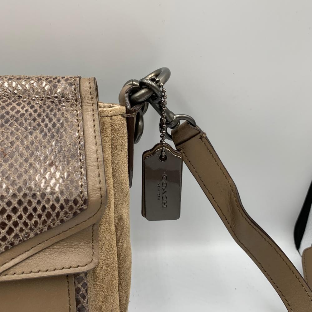 Coach Womens Brown Exotic Python Embossed Leather… - image 3