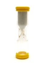 Koplow Games 3 Minute Sandtimer for Board Card Dice Games - Yellow Caps