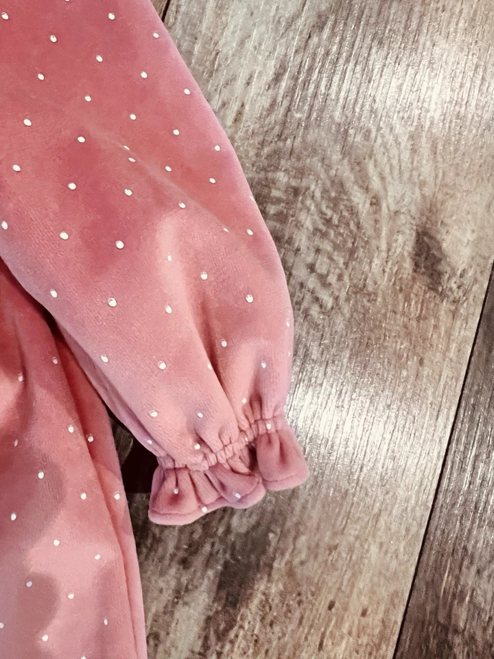 Mayoral Pink Velvet Smocked Baby Dress, 4-6 months, 70 cm - Image 4 of 4