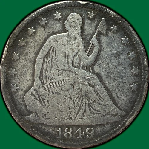 1849-P Seated Liberty Half Dollar — photo from the most recent tracked eBay sale