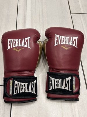 Everlast Powerlock boxing gloves Training 14 Oz Red And Gold