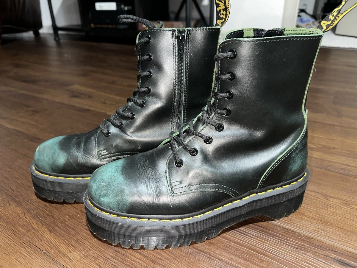 Dr. Martens Leather Upper Green Boots for Men for Sale | Shop New