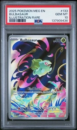 Bulbasaur 133 Mint 10 P S A Illustration Rare Mega Evolution Pokemon Card 2025