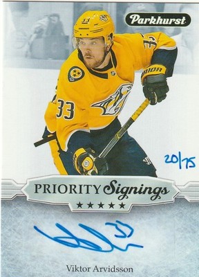 VIKTOR ARVIDSSON 2019-20 PARKHURST PRIORITY SIGNINGS UD FALL PROMOTION 20/75