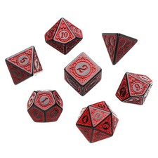 Rot 7-Teilig für TRPG DND Würfelset Acryl Mehrseitig 7-Teilig D4-D20 Polyed7800