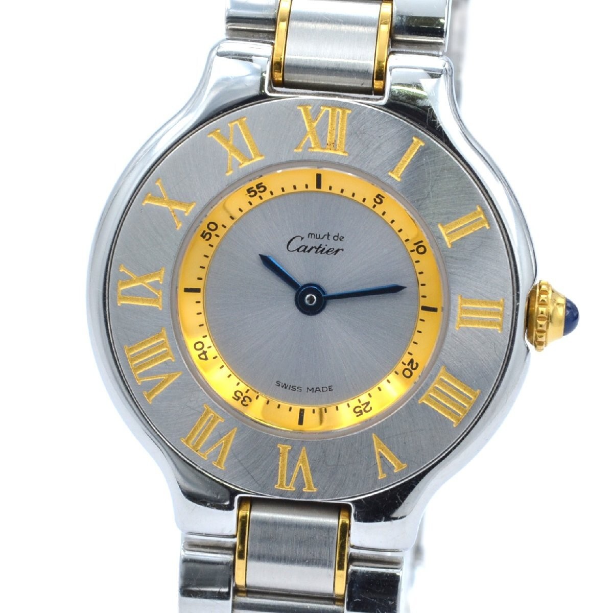 Cartier Must 21 W10073R6 Silver Dial Quartz Womens Watch Pre-Owned From Japan