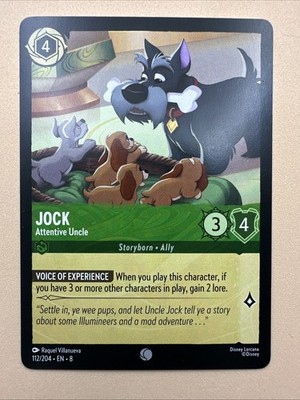 Disney Lorcana TCG * 112/204 Jock - Attentive Uncle * Reign of Jafar * Fresh Pk