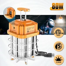 80W LED Temporary Work Light 11,600LM Linkable Construction Jobsite Lights 5000K