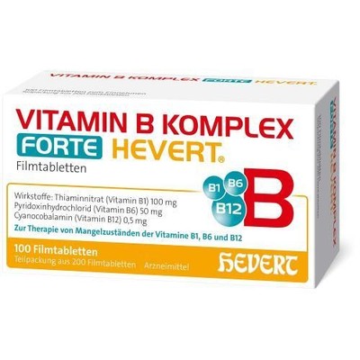 3x VITAMIN B KOMPLEX forte Hevert Tabletten 200 ST PZN 5003960
