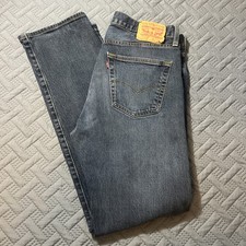 Levi s 501 Jeans Men s 34 x 34 Button Fly Straight Leg Blue Denim Dark Wash LT8