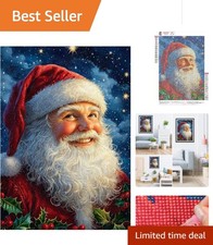 Santa Claus Diamond Art Kit - Full Drill 12x16 Inch Christmas Craft for All Ages