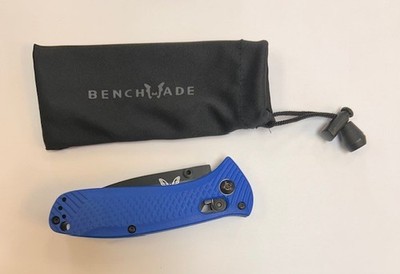 New - Benchmade USA Mini 527 Presidio Folding Pocket Knfie - BLUE
