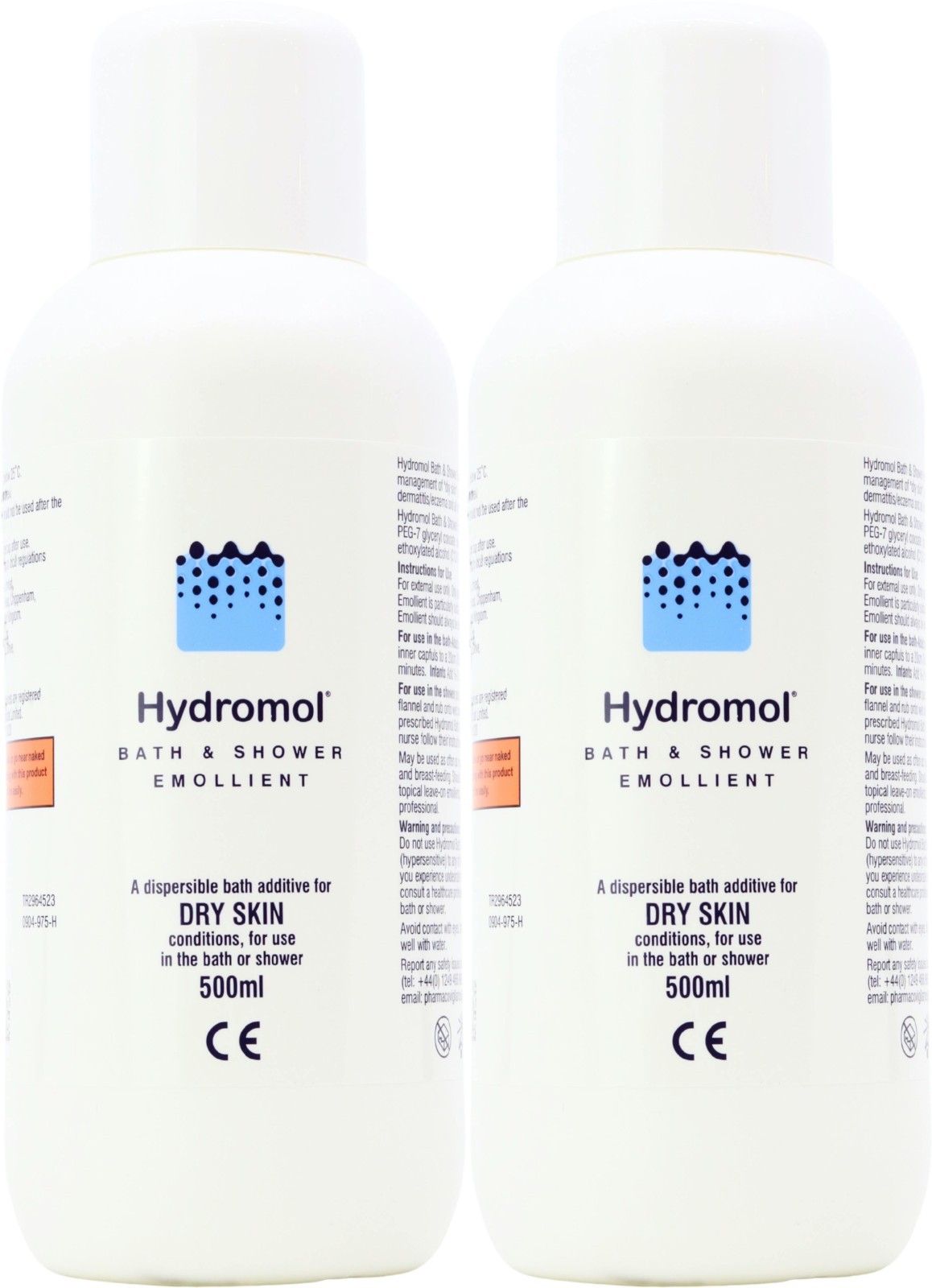 Hydromol Bath & Shower Emollient 500ml X 2