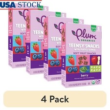 Organic Soft Fruit Snacks Toddlers Gluten Free Non-GMO Puffed Quinoa 5Pack Berry