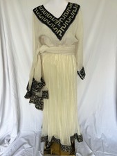 Embroidered Ethiopian Eritrean Black, Gold Long Dress